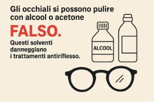 non usare alcool o acetone