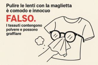 card pulizia occhiali maglietta