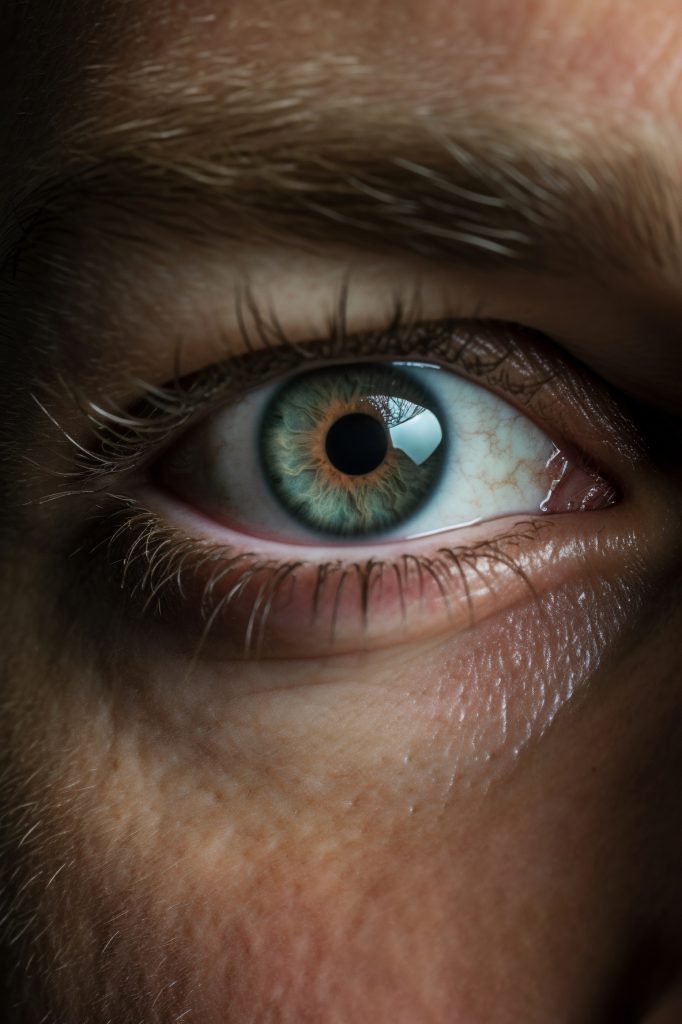 occhio verde in primo piano