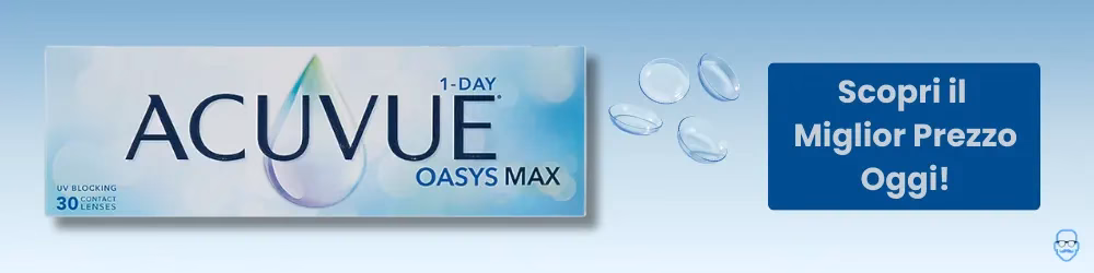 confezione di lenti a contatto da 30 pezzi di acuvue giornaliere oasys